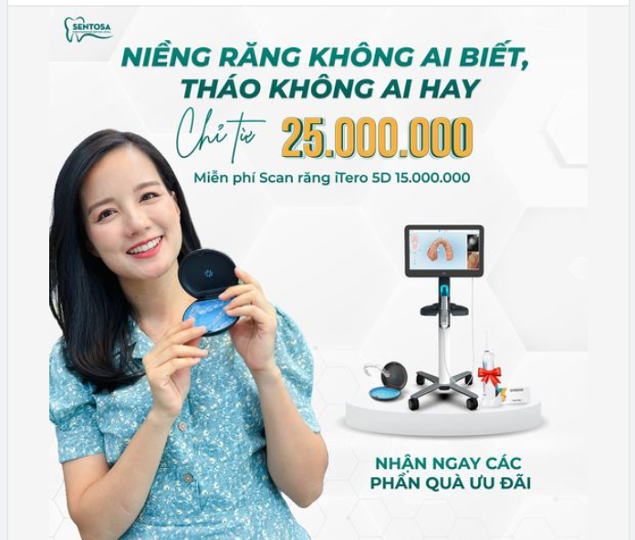 NIỀNG RĂNG KHÔNG AI BIẾT, THÁO KHÔNG AI HAY CHỈ TỪ 25 TRIỆU MIỄN PHÍ SCAN RĂNG ITERO 5D TRỊ GIÁ 15 TRIỆU