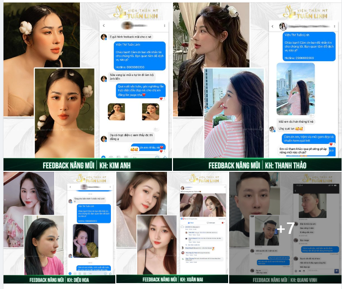 Trăm lời quảng cáo cũng không bằng Feedback chân thực của khách hàng. Cảm ơn các bạn đã luôn tin tưởng Tuấn Linh để trao gửi nhan sắc.