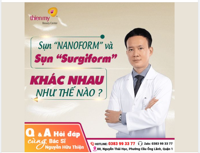 SỤN NANOFORM VÀ SURGIFORM KHÁC NHAU THẾ NÀO
