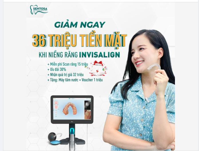 GIẢM ĐẾN 36 TRIỆU TIỀN MẶT KHI NIỀNG RĂNG INVISALIG - NHẬN PHẦN QUÀ TRỊ GIÁ 32 TRIỆU 