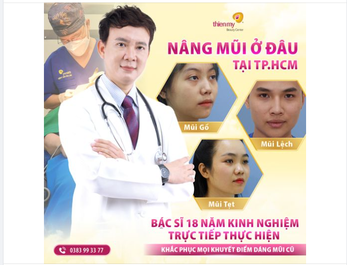 NÂNG MŨI TẠI VTM THIỆN MỸ - MŨI LÊN FORM CHUẨN ĐẸP, KHÔNG LO BIẾN CHỨNG