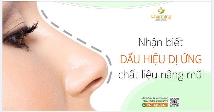 NHẬN BIẾT DẤU HIỆU DỊ ỨNG CHẤT LIỆU NÂNG MŨI