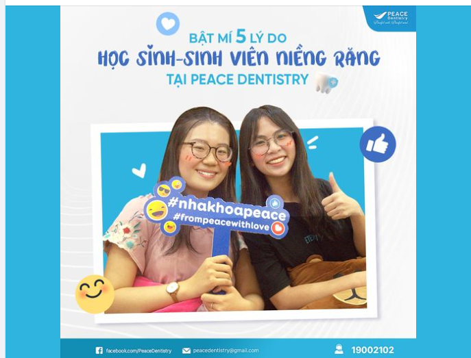 ​​​​​​​5 LÝ DO HỌC SINH - SINH VIÊN CHỌN NIỀNG RĂNG TẠI PEACE DENTISTRY