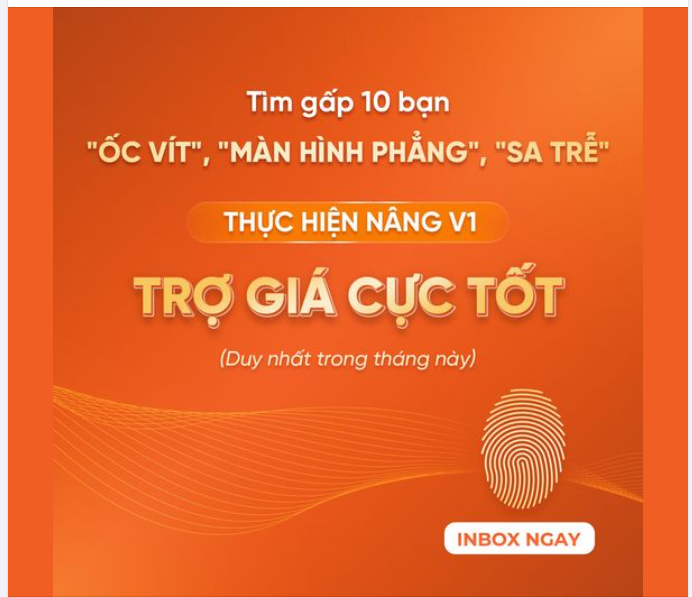 Trợ giá Nâng V1, giá tốt nhất năm.