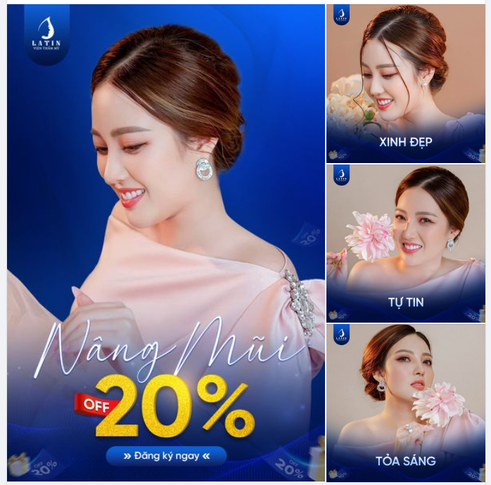HOT!!! Cơ hội nâng mũi OFF 20%. Thay đổi nhỏ - Khác biệt lớn. Trở thành phiên bản xinh đẹp, tự tin hơn của chính mình
