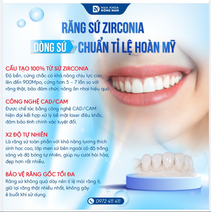 ZIRCONIA - DÒNG RĂNG SỨ KHỎE ĐẸP HOÀN HẢO