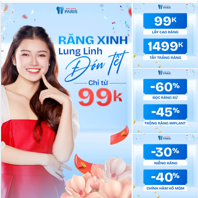 LÀM RĂNG XINH LUNG LINH ĐÓN TẾT
