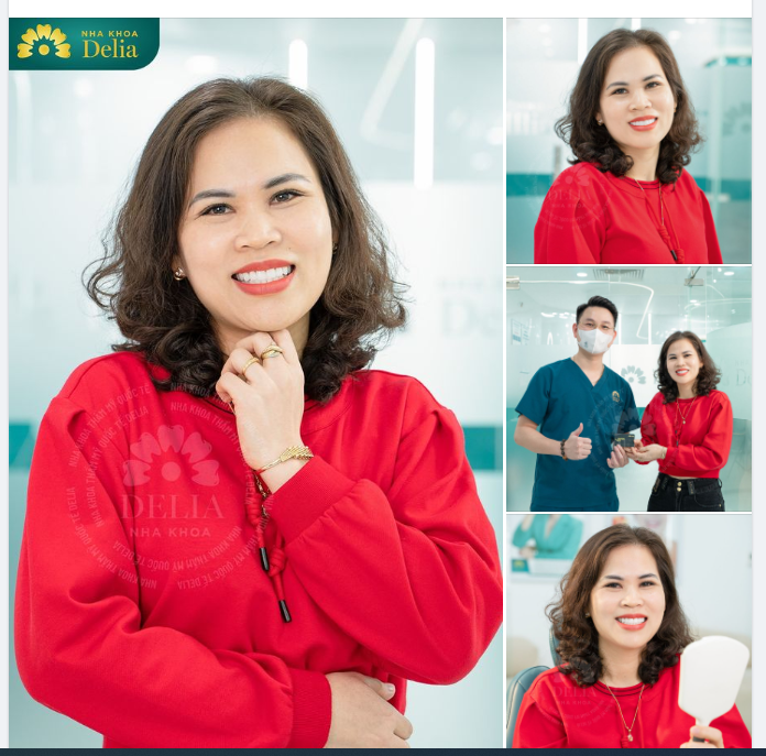 Delia chào ngày mới với nụ cười rạng rỡ của chị Hà Thủy sau khi thẩm mỹ 20 răng sứ Orodent!