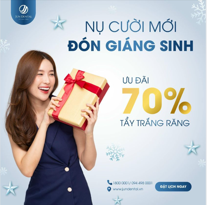 TẨY TRẮNG RĂNG  NỤ CƯỜI MỚI ĐÓN GIÁNG SINH