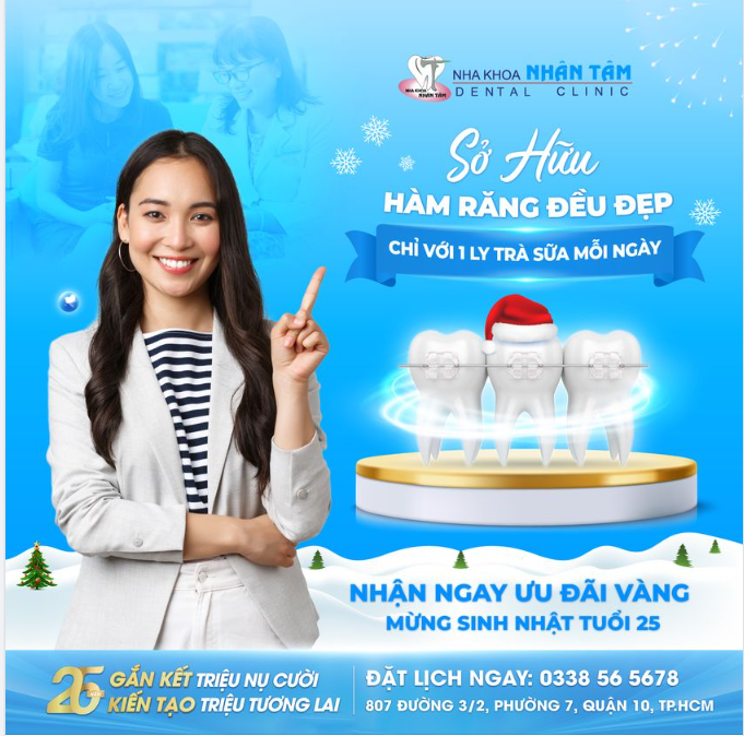 Nha khoa Nhân Tâm triển khai chương trình niềng răng trả góp 0% lãi suất, giúp khách hàng sở hữu hàm răng đều đẹp cùng nụ cười rạng rỡ, giải quyết hoàn toàn nỗi lo về chi phí.