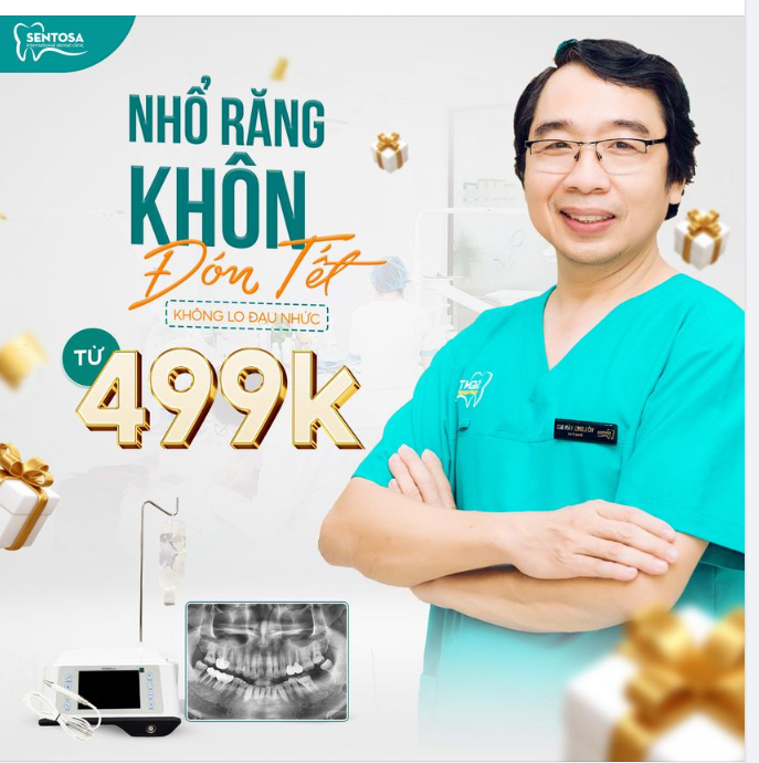 NHỔ RĂNG KHÔN ĐÓN TẾT, KHÔNG LO ĐAU NHỨC CHỈ TỪ 499K/RĂNG