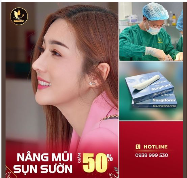 NÂNG MŨI SỤN SƯỜN - GIẢM 50% LÌ XÌ ĐẾN 15TRĐ TẶNG BỘ HÌNH XUÂN
