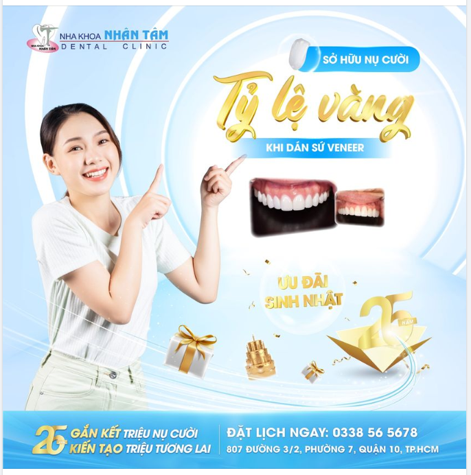Sở hữu nụ cười tỷ lệ vàng cùng hàng trăm ưu đãi khi dán sứ Veneer