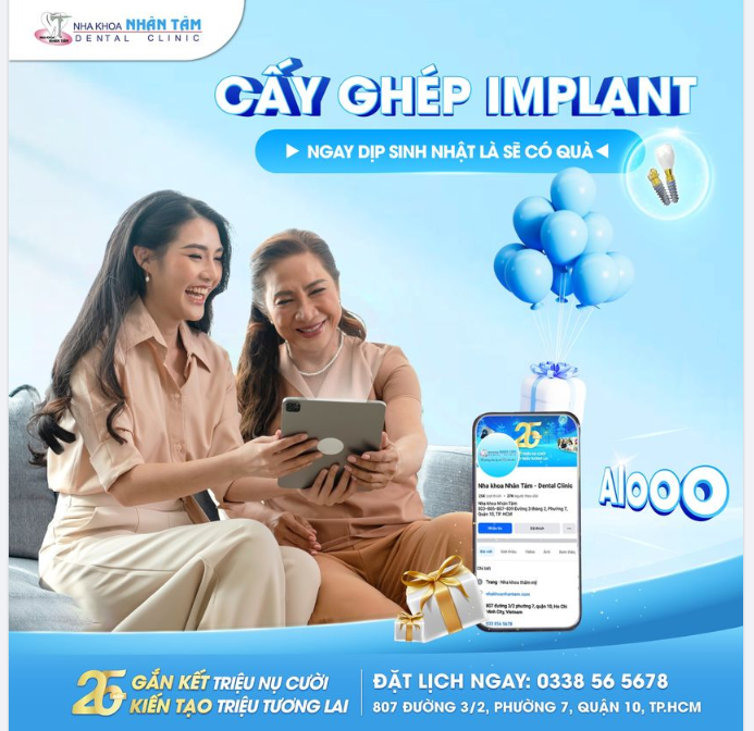 Alo! Cấy ghép Implant ngay dịp sinh nhật là sẽ có quà