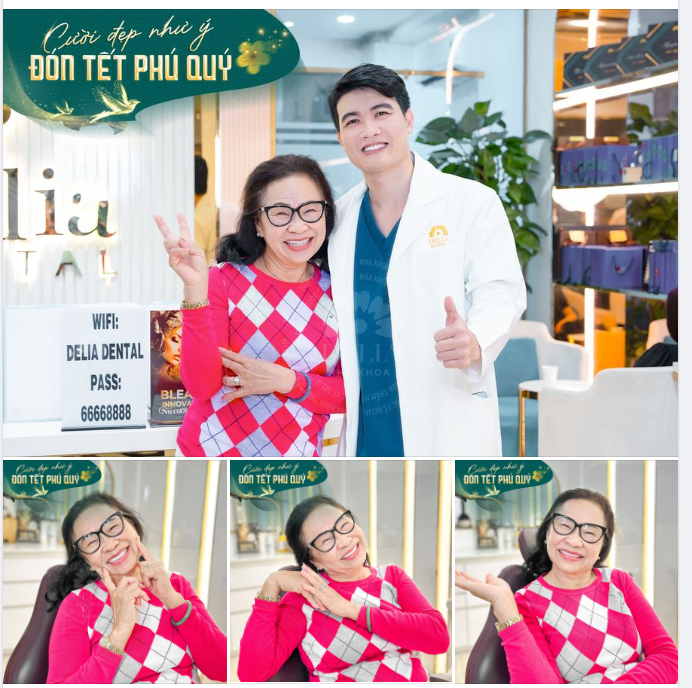 Delia chúc cô Hạnh năm mới luôn có thật nhiều sức khỏe, bình an và hạnh phúc với nụ cười trẻ khỏe luôn nở trên môi