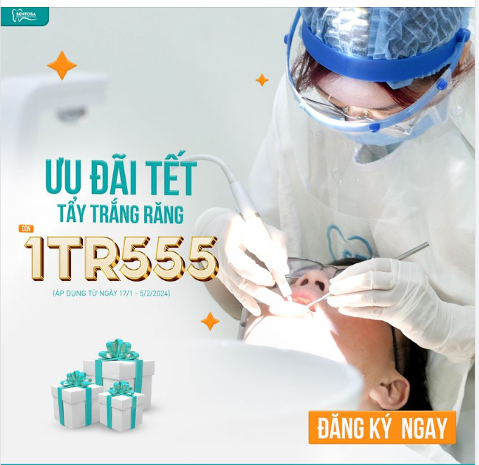 KHUNG GIỜ VÀNG TẨY TRẮNG RĂNG CHỈ CÒN 1TR555