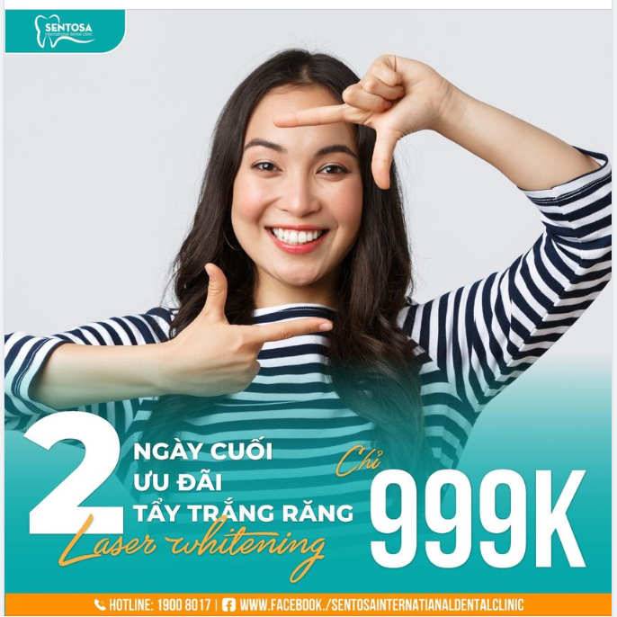 2 NGÀY CUỐI ƯU ĐÃI TẨY TRẮNG RĂNG LASER WHITENING CHỈ 999K