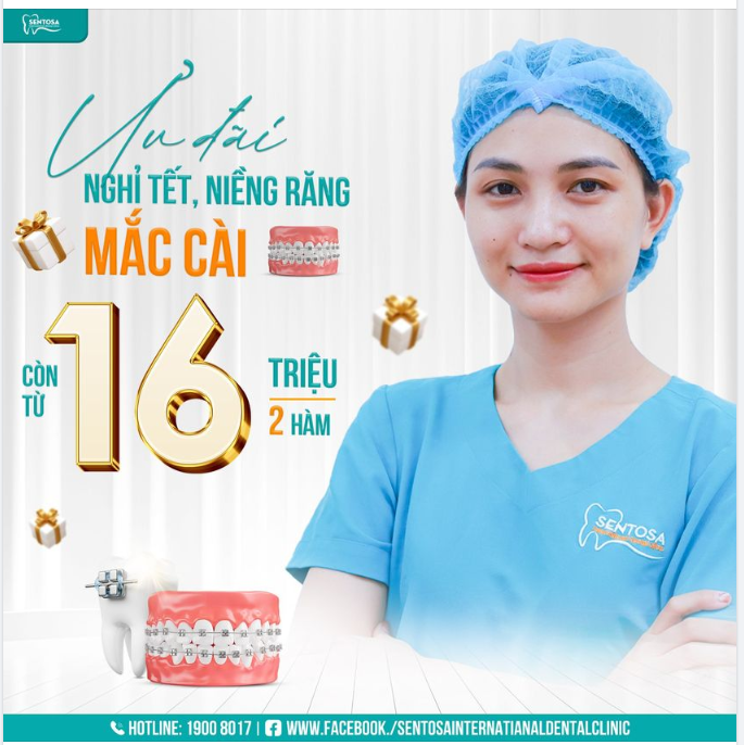 ƯU ĐÃI NGHỈ TẾT, NIỀNG RĂNG MẮC CÀI CÒN TỪ 16 TRIỆU/2 HÀM