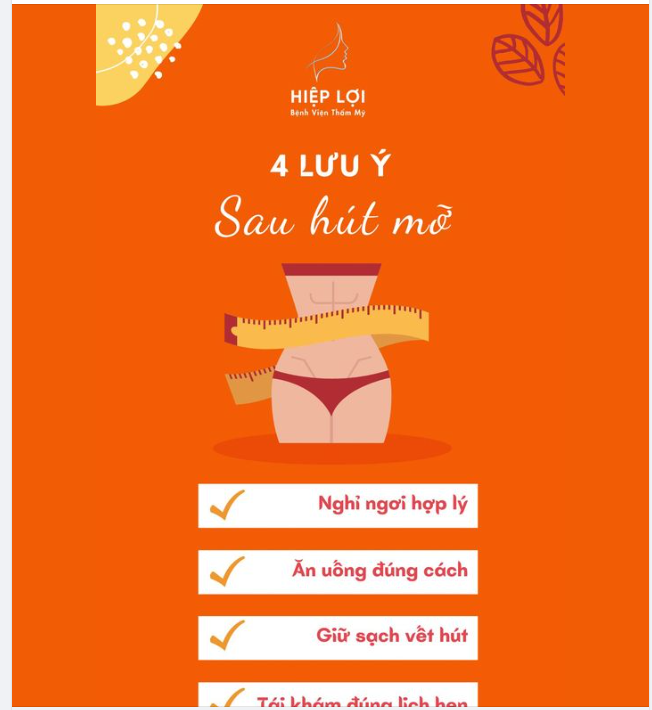 Những Lưu Ý Sau Khi Hút Mỡ: