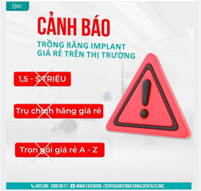 CẢNH BÁO TRỒNG RĂNG IMPLANT GIÁ RẺ TRÊN THỊ TRƯỜNG