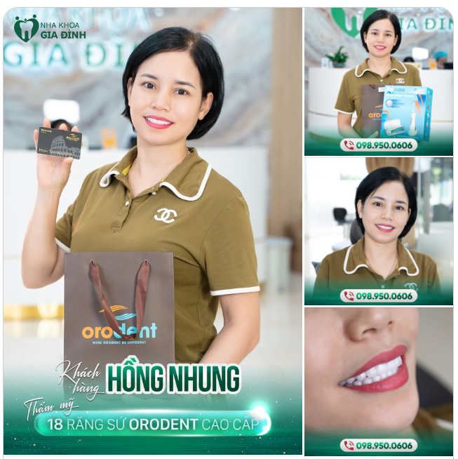 Trái với tình trạng trước khi tới Nha khoa Gia Đình: hô, nhiễm màu kháng sinh