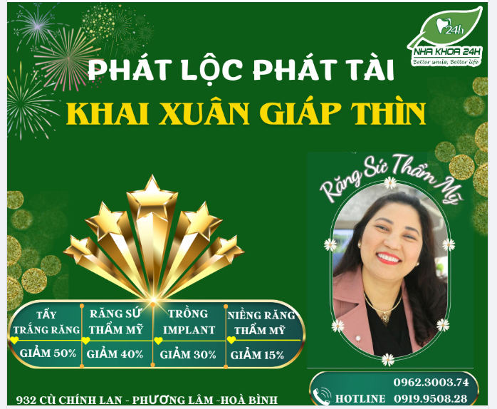BỌC SỨ THẨM MỸ - SIÊU ƯU ĐÃI - KHAI XUÂN GIÁP THÌN