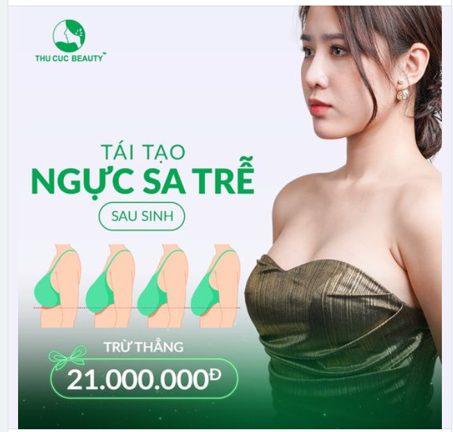 Tái tạo ngực sa trễ Thu Cúc