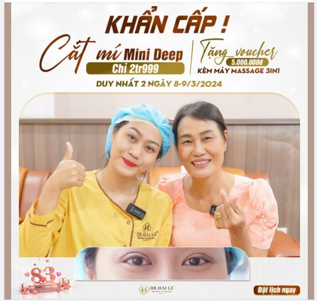 Tậu mí xinh rinh ngàn ưu đãi ngày của chị em 8-3 tại Dr Hải Lê 