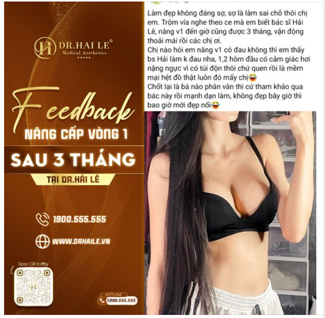 Sáng mở mắt nhận được lời khen của chị gái sử dụng dịch vụ Thẩm mỹ vòng 1 thành công sau 3 tháng , ekip Dr.Hải Lê lại có thêm thật nhiều động lực để làm đẹp cho khách hàng thân yêu.