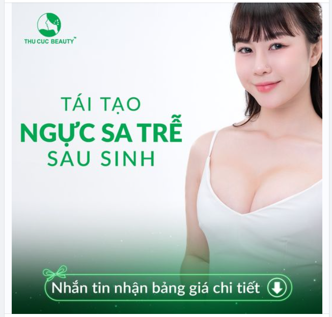 Tái tạo ngực sa trễ cho khách hàng sau sinh