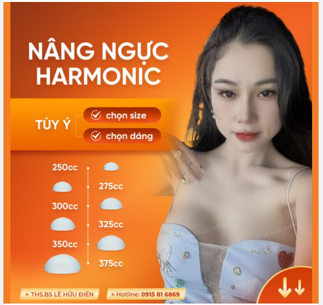 Nâng ngực Harmonic - Vòng 1 đẹp hơn, size ưng ý hơn