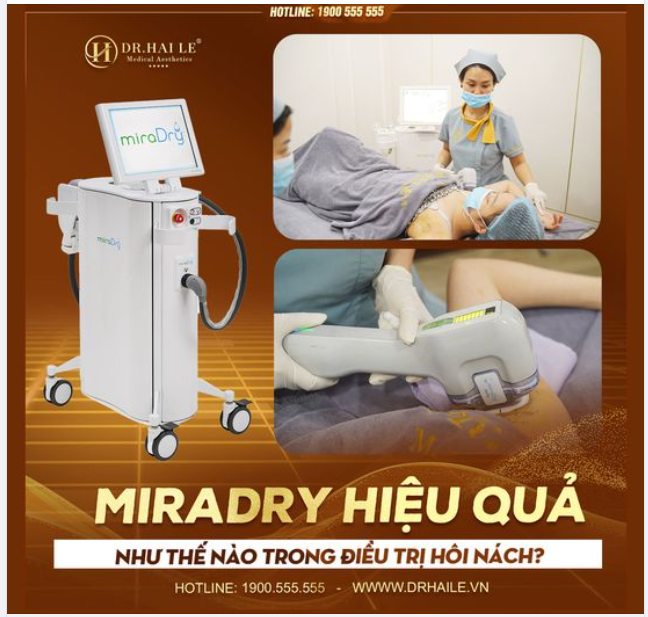miraDry hiệu quả như thế nào trong điều trị hôi nách