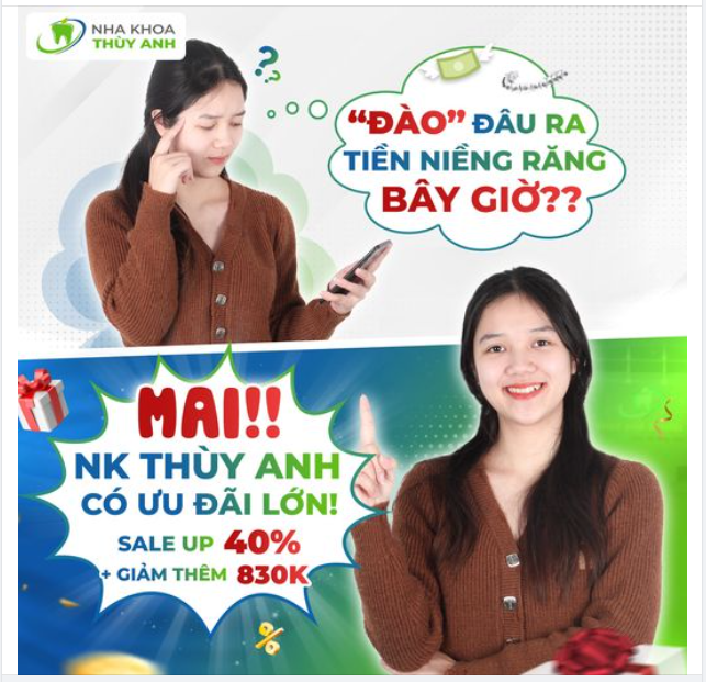 ĐÀO đâu ra tiền niềng răng bây giờ?  MAI nha khoa Thùy Anh có ưu đãi lớn