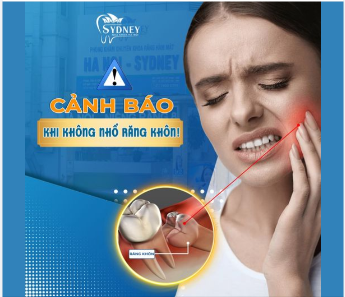 TÁC HẠI KHI KHÔNG NHỔ RĂNG KHÔN