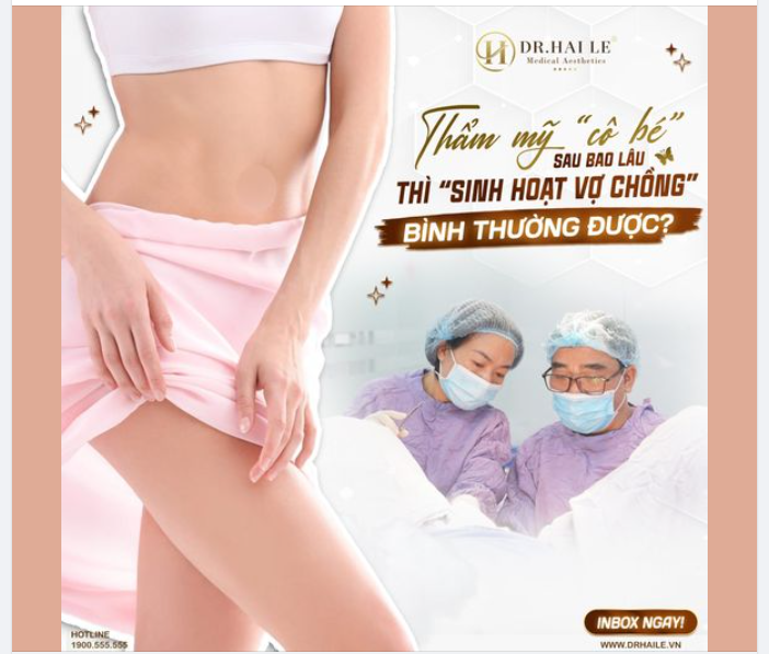 Thẩm mỹ " cô bé" sau bao lâu thì "Sinh hoạt" lại bình thường được?