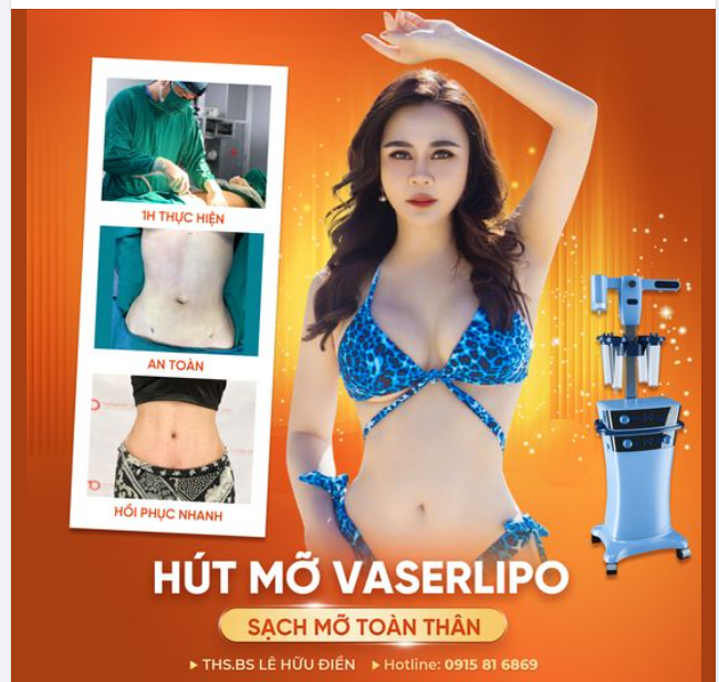 Hút mỡ VaserLipo Về dáng an toàn - nhẹ nhàng sau 60 phút.