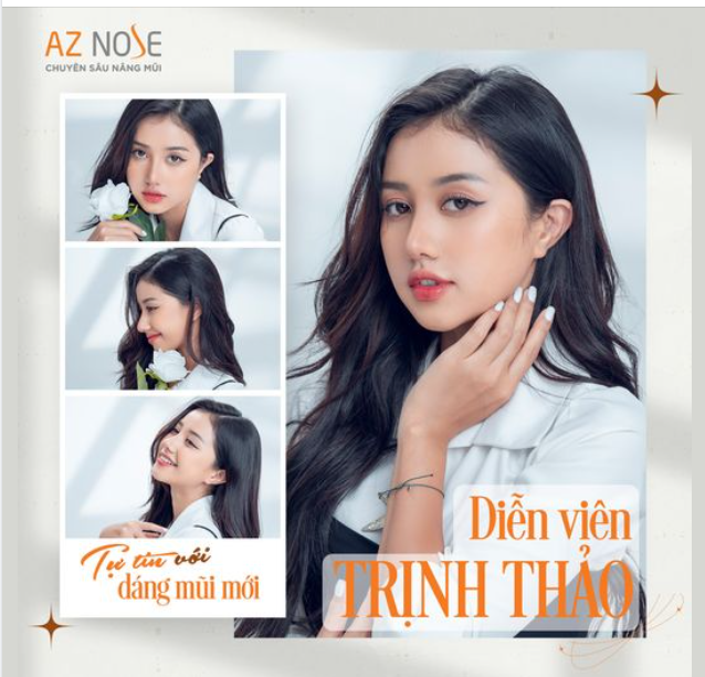 Diễn viên TrịnhThảo xinh đẹp, cuốn hút và tự tin cân mọi góc quay sau 2 tháng tái tạo mũi hỏng.