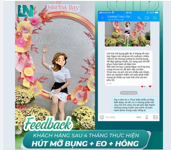 Feedback “nhẹ nhàng” khoe dáng thon gọn của chị khách sau 4 tháng thực hiện HÚT MỠ TẠO DÁNG KHÔNG CĂNG CẮT DA cùng ekip bác sĩ Lương Ngọc