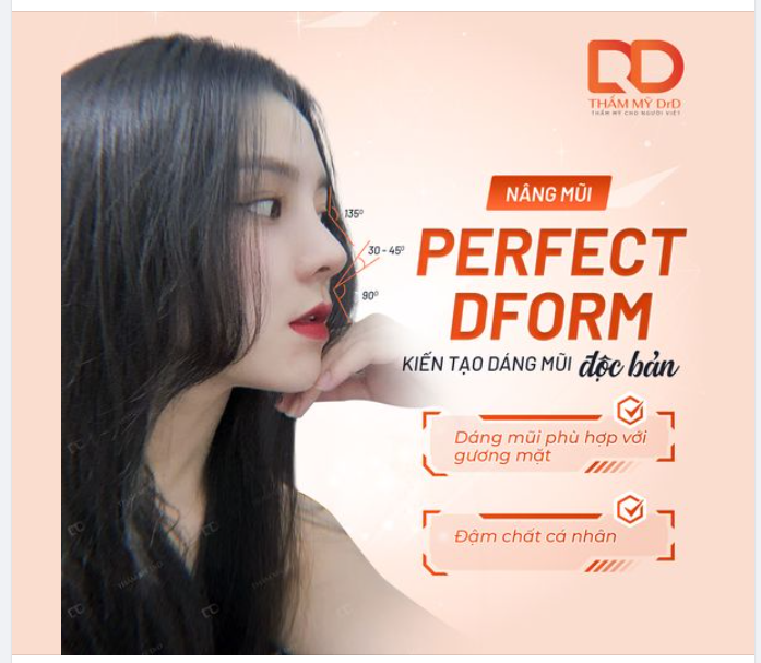 Nâng mũi Perfect Dform - Kiến tạo dáng mũi độc bản