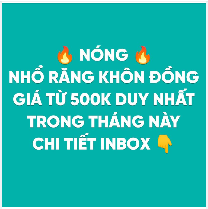 ​​​​​​​ NHỔ RĂNG KHÔN ĐỒNG GIÁ TỪ 500K DUY NHẤT TRONG THÁNG NÀY