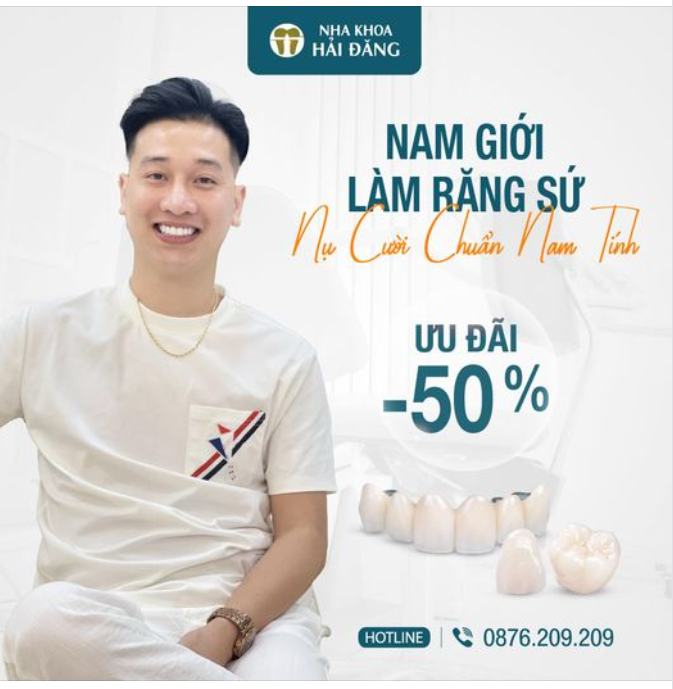 CHINH PHỤC NỤ CƯỜI CHO KHÁCH HÀNG NAM BỌC RĂNG SỨ THẨM MỸ
