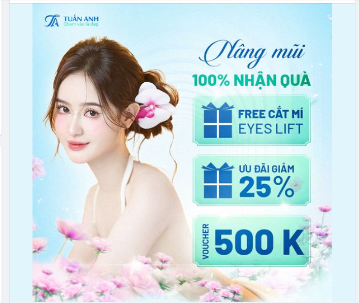 ƯU ĐÃI ĐẶC BIỆT: NÂNG MŨI TẶNG CẮT MÍ