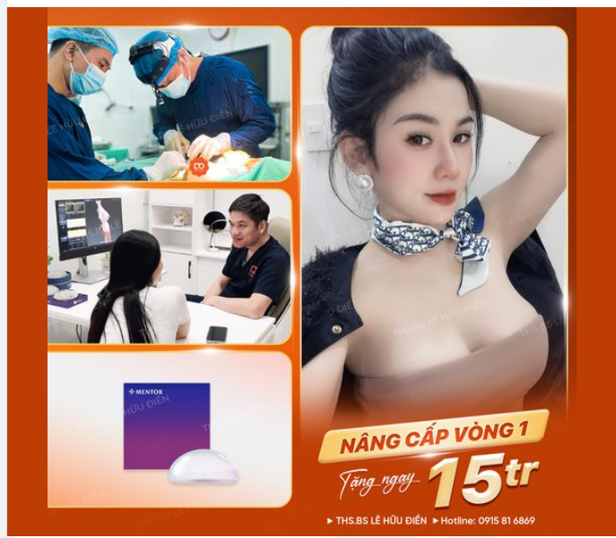 NGỰC ĐẸP RỰC RỠ - GIÁ TỐT HẾT CỠ. NÂNG CẤP VÒNG 1 TẠI DRD TẶNG NGAY 15TR VÀ PHẦN QUÀ TRỊ GIÁ 7,5TR :