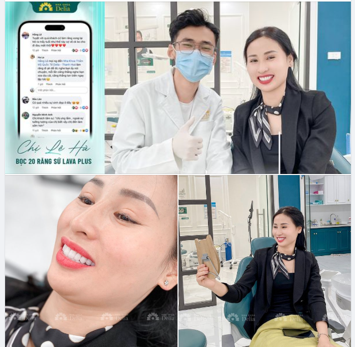 "Chị không thể tưởng tượng, bác sĩ làm cho chị thay đổi như thế này. Chị ưng lắm, biết vậy chị làm răng sứ từ lâu rồi".