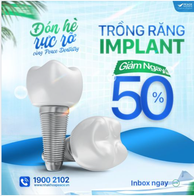 ƯU ĐÃI ĐẶC BIỆT - TRỒNG RĂNG IMPLANT GIẢM NGAY 50%