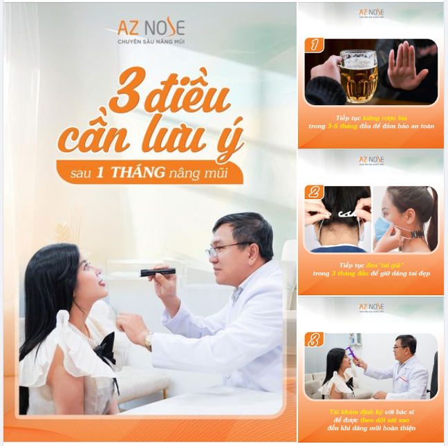 Sau 1tháng phẫu thuật, đừng bỏ qua 3 lưu ý này để giữ an toàn cho vết thương và dáng mũi của bạn!