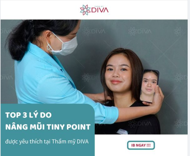 TOP 3 LÝ DO NÂNG MŨI TINY POINT ĐƯỢC YÊU THÍCH TẠI THẨM MỸ DIVA