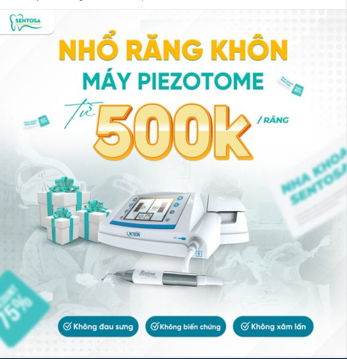 CÔNG NGHỆ SIÊU ÂM PIEZOTOME NÓI KHÔNG ĐAU KHI NHỔ RĂNG KHÔN!