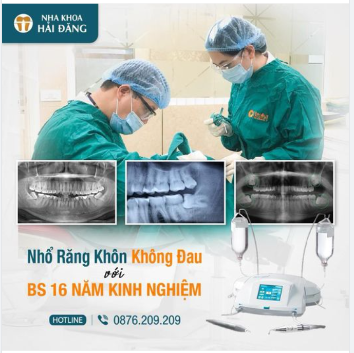 NHỔ RĂNG KHÔN KHÔNG ĐAU TẠI NHA KHOA HẢI ĐĂNG