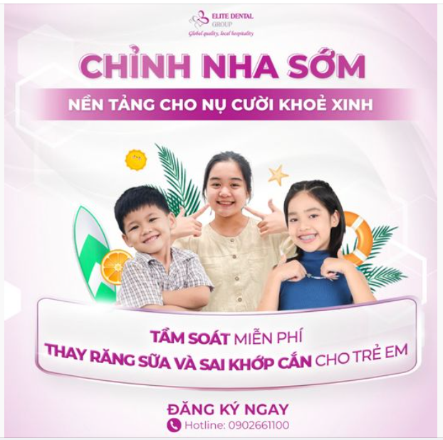 Đón Mùa Hè Khỏe Mạnh Cùng Elite: Tầm Soát Thay Răng Sữa Và Sai Khớp Cắn Miễn Phí Cho Bé!